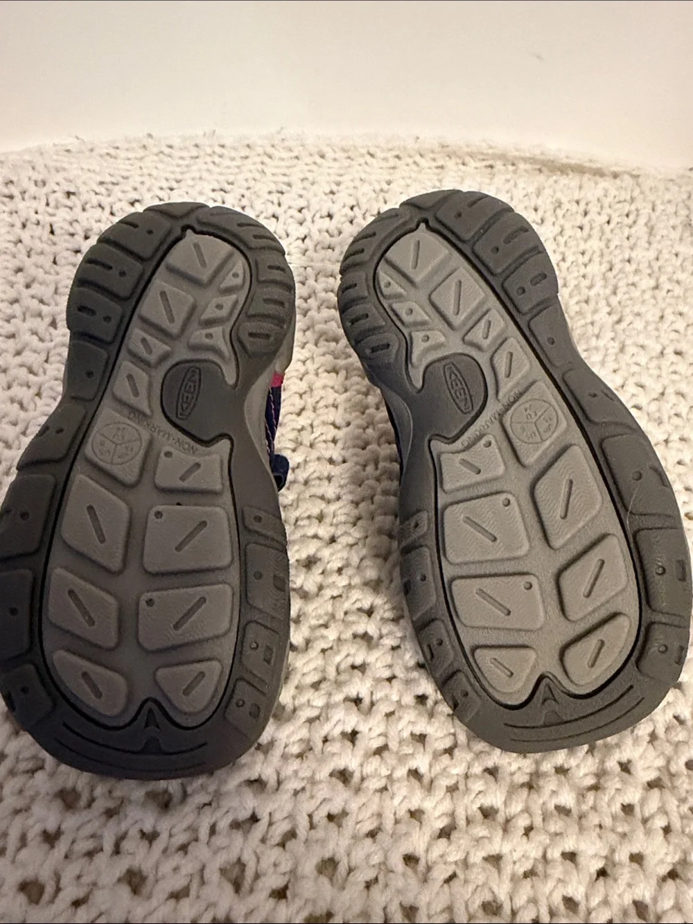 KEEN Kids Navy and Pink Velcro Sneakers